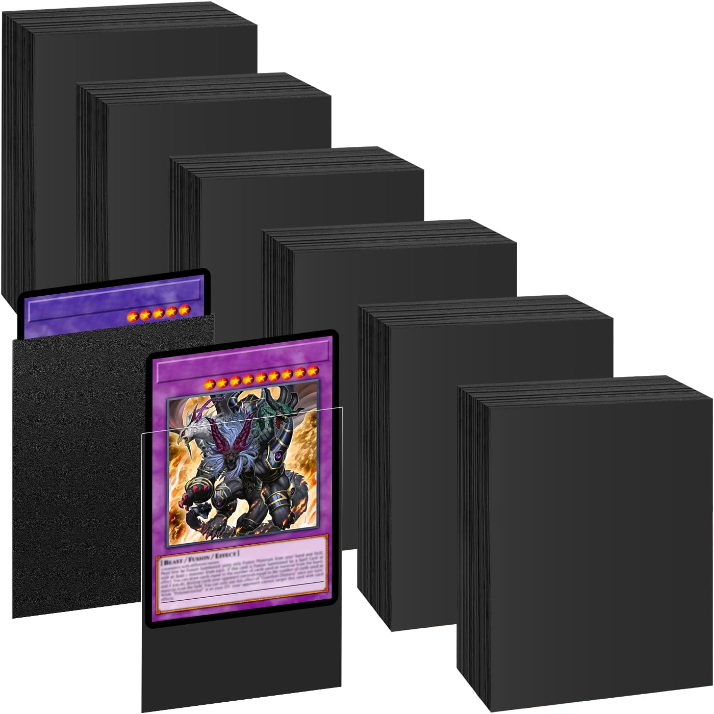 300 Pack Black Card Sleeves 66x91mm, Standard Size Penny Sleeves for PKM, MTG& TCG – Premium Non-PVC Acid-Free Soft Inner Protectors – Scratch Resistant for Trading Card Collection