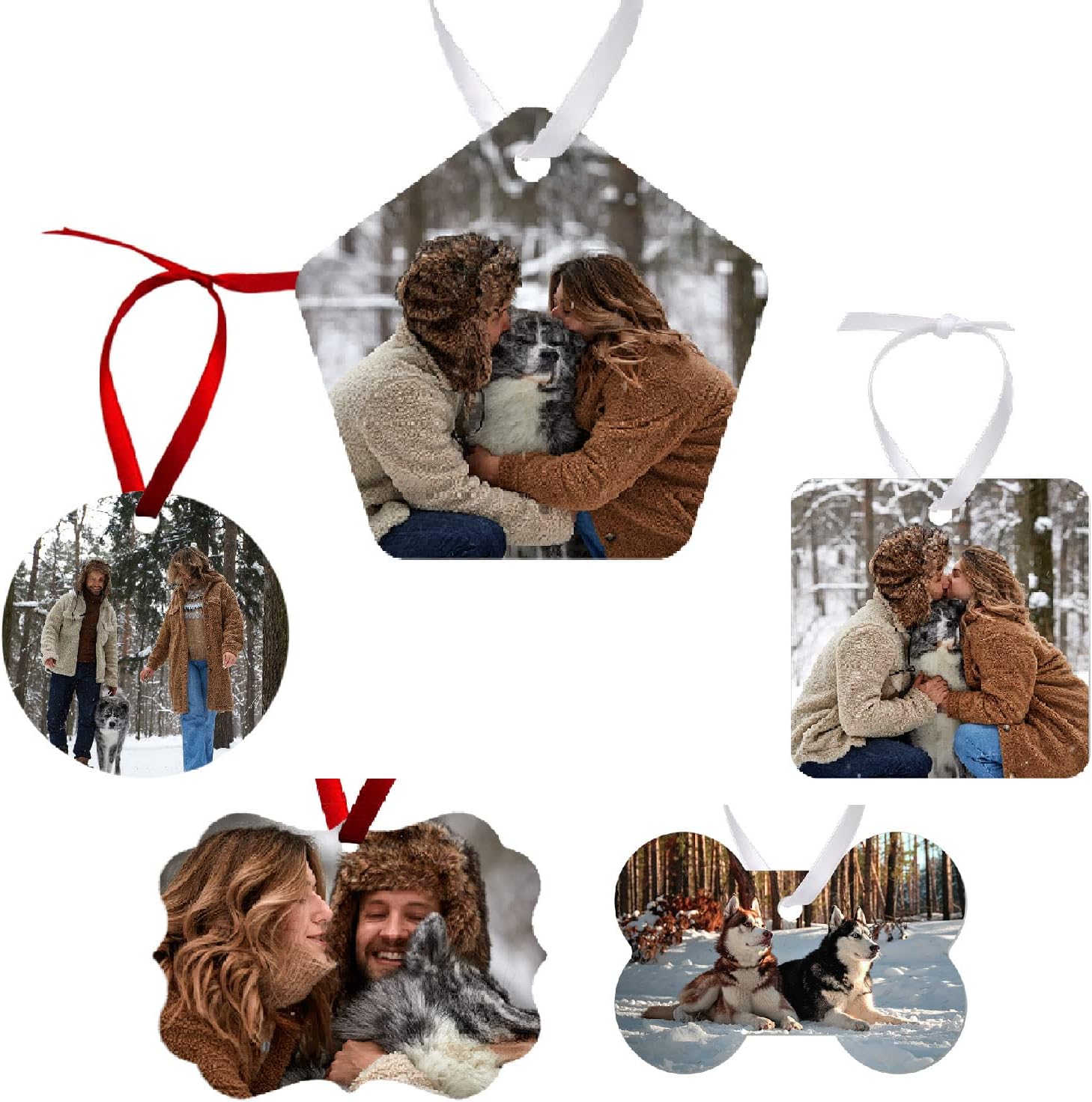 Smile Art Design Framed Personalized Photo Christmas Ornament 2025/2026, Metal Ornaments, Custom Picture Ornament, Custom Family Ornament, Christmas Tree Decorations, Round