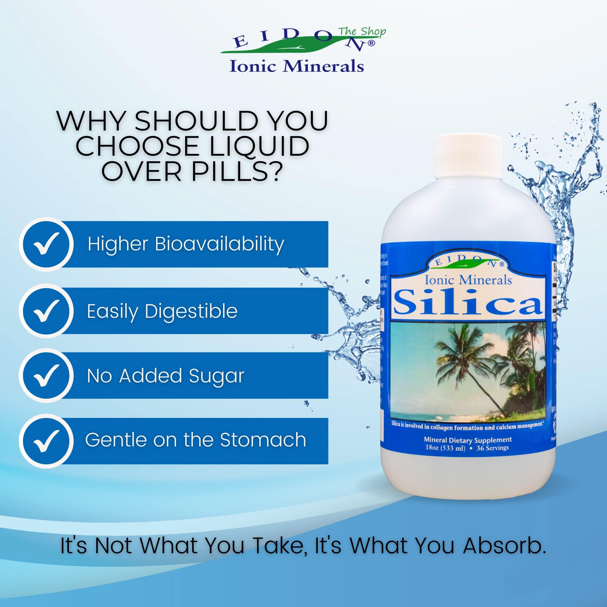 Eidon Ionic Minerals - Liquid Silica Mineral Supplement - 18 oz — Amazon image 3