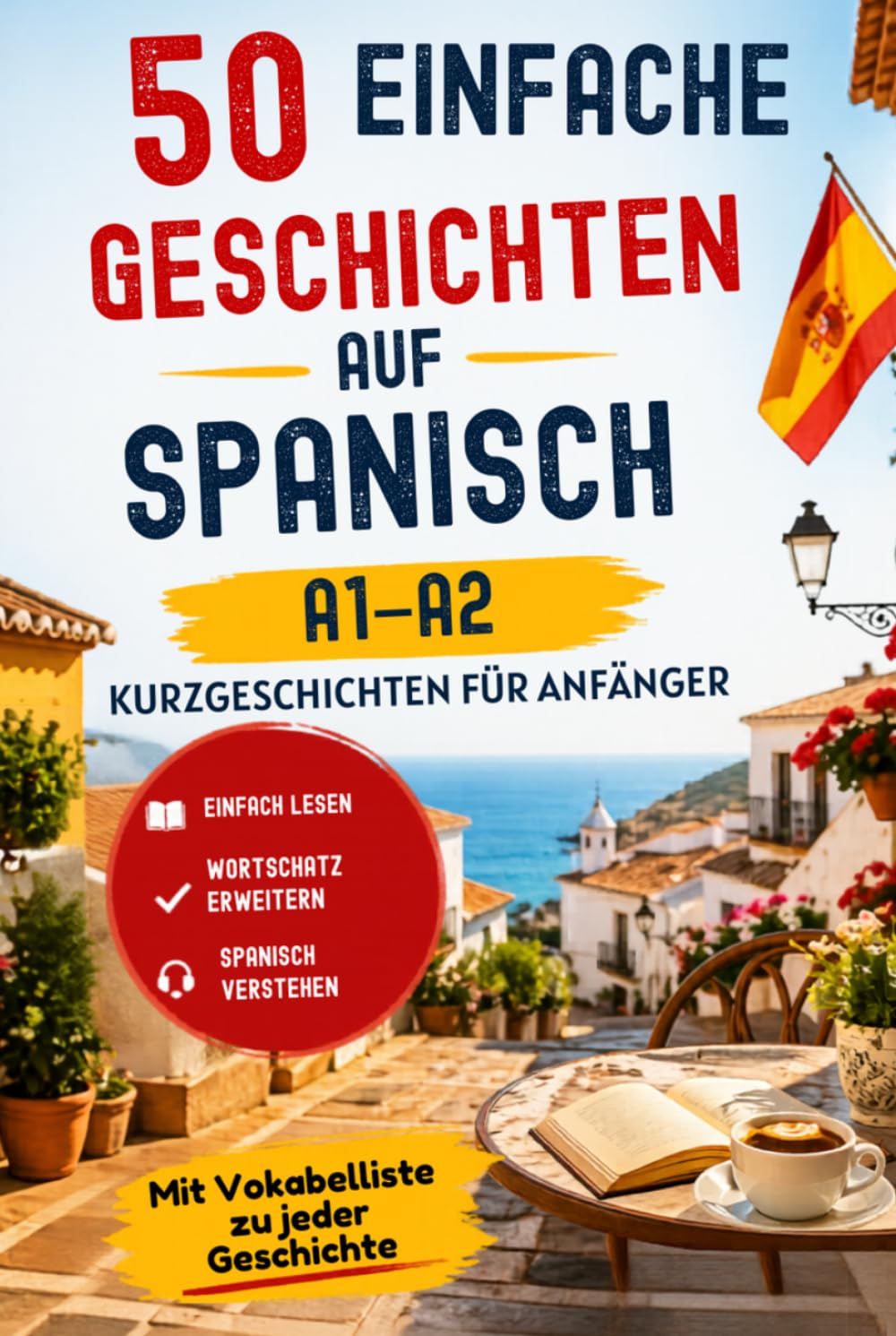 Spanisch lernen mit Kurzgeschichten – 50 einfache Geschichten aus Spanien (A1–A2): Zweisprachige Geschichten mit Übersetzung, Grundwortschatz und einfachem Spanisch (A1–A2)
