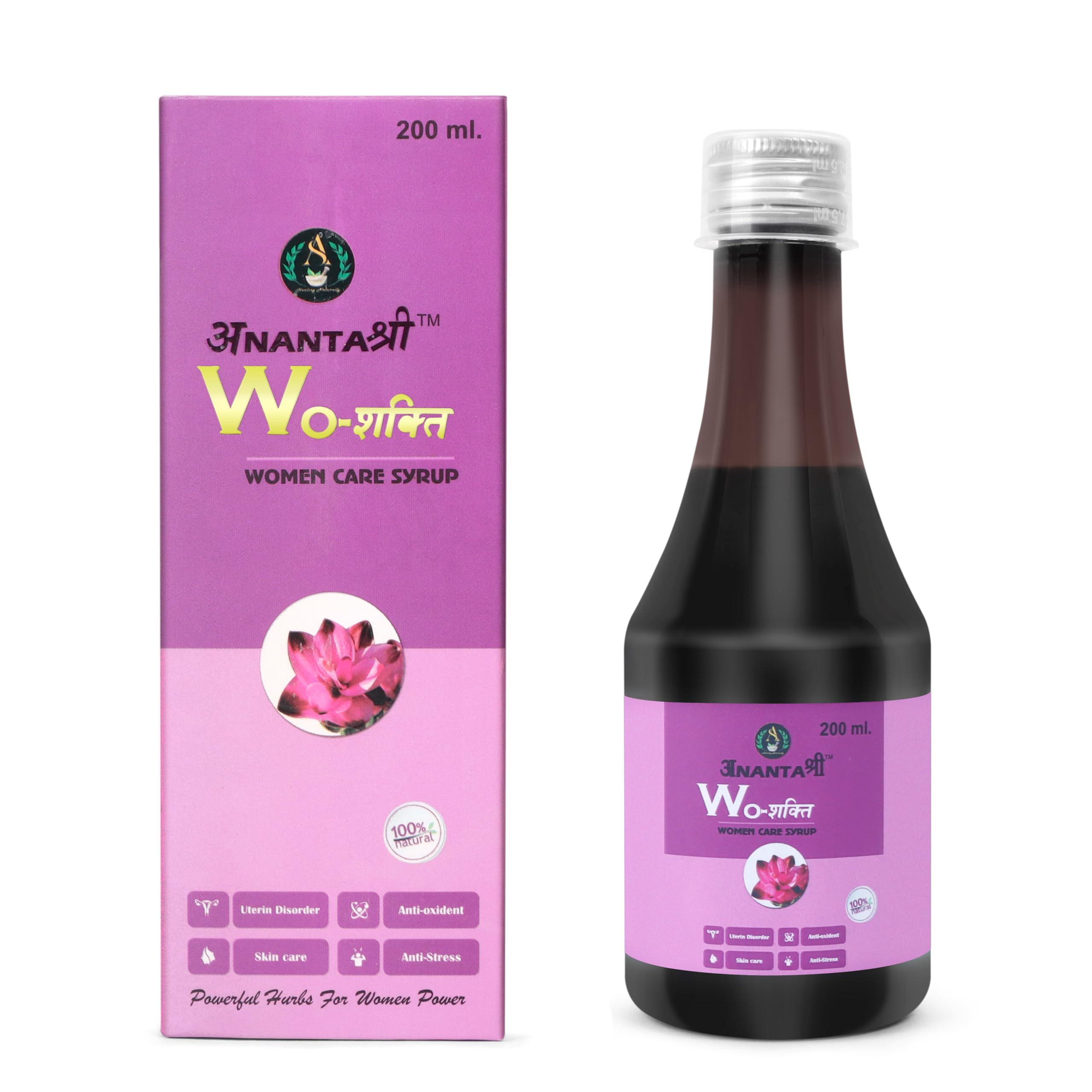 Anantashri Wo-Shakti Syrup for Women | Ayurvedic Health Tonic for Menstrual Cycle, Skin Glow, Immunity & Blood Circulation | Natural Women Care Supplement – 200ml-image-10