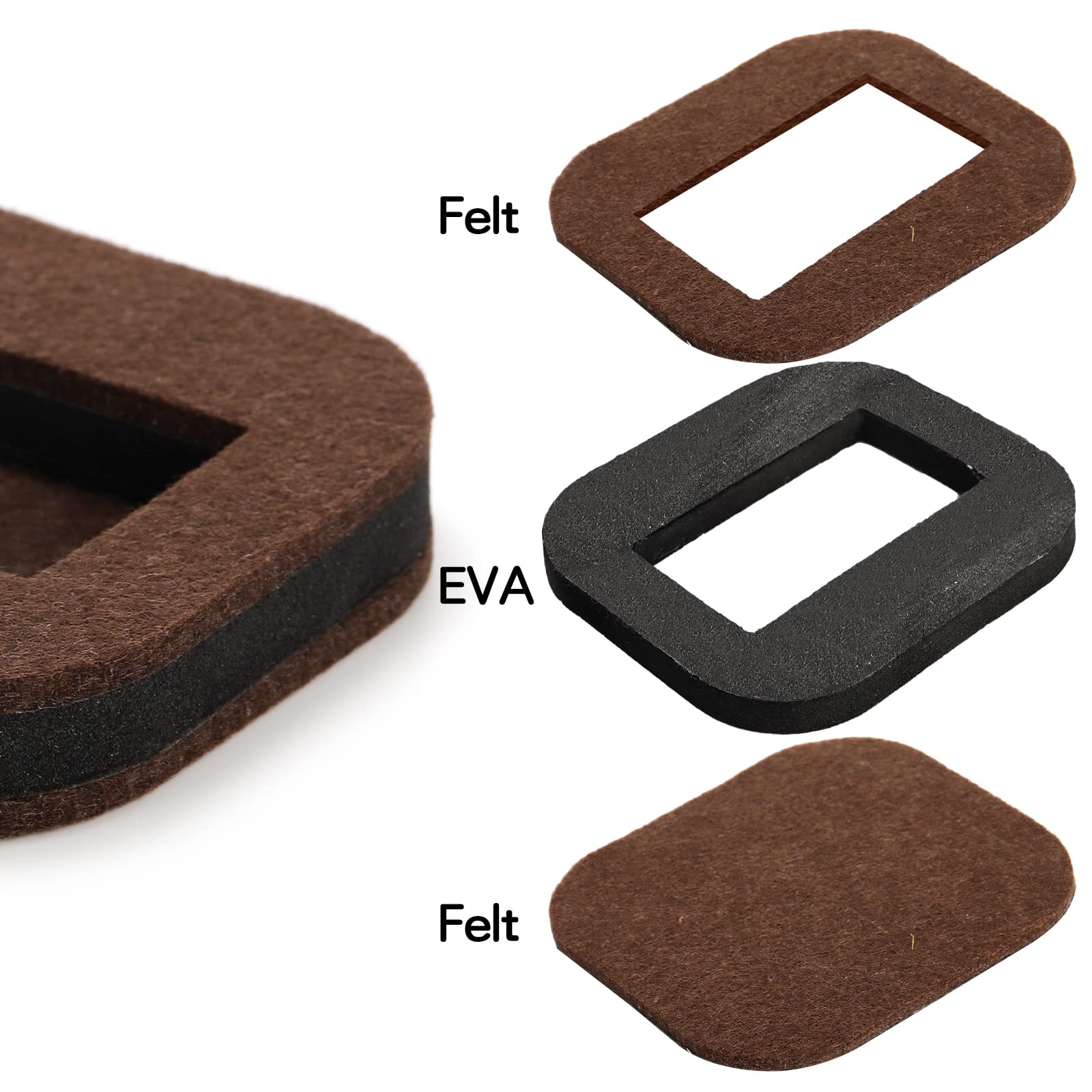 Pumtus Paquete de 20 posavasos de fieltro para muebles, almohadillas de fieltro antideslizantes para muebles, tapones de rueda de cama, protectores de suelo para suelos de madera dura, azulejos o
