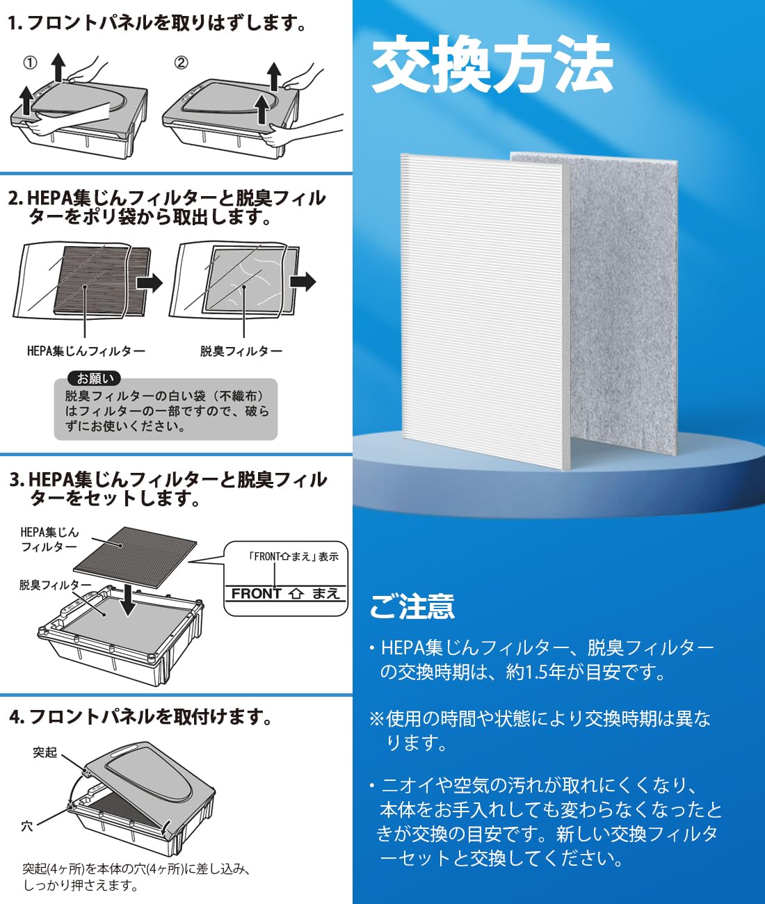 Amazon.co.jp: AC-FT06 交換フィルターセット 空気清浄機 AC-4238W AC