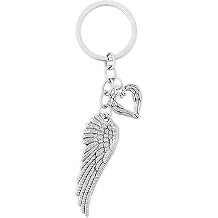 HAQUIL Angel Heart Keychain Gift Spiritual Lucky Key Ring Jewelry