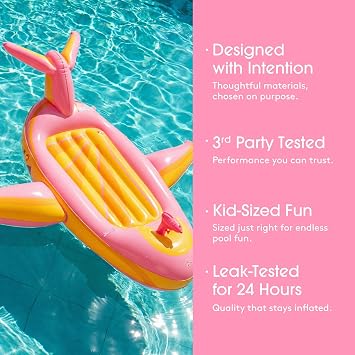 Barbie & FUNBOY Jet Airplane Pool Float for Kids