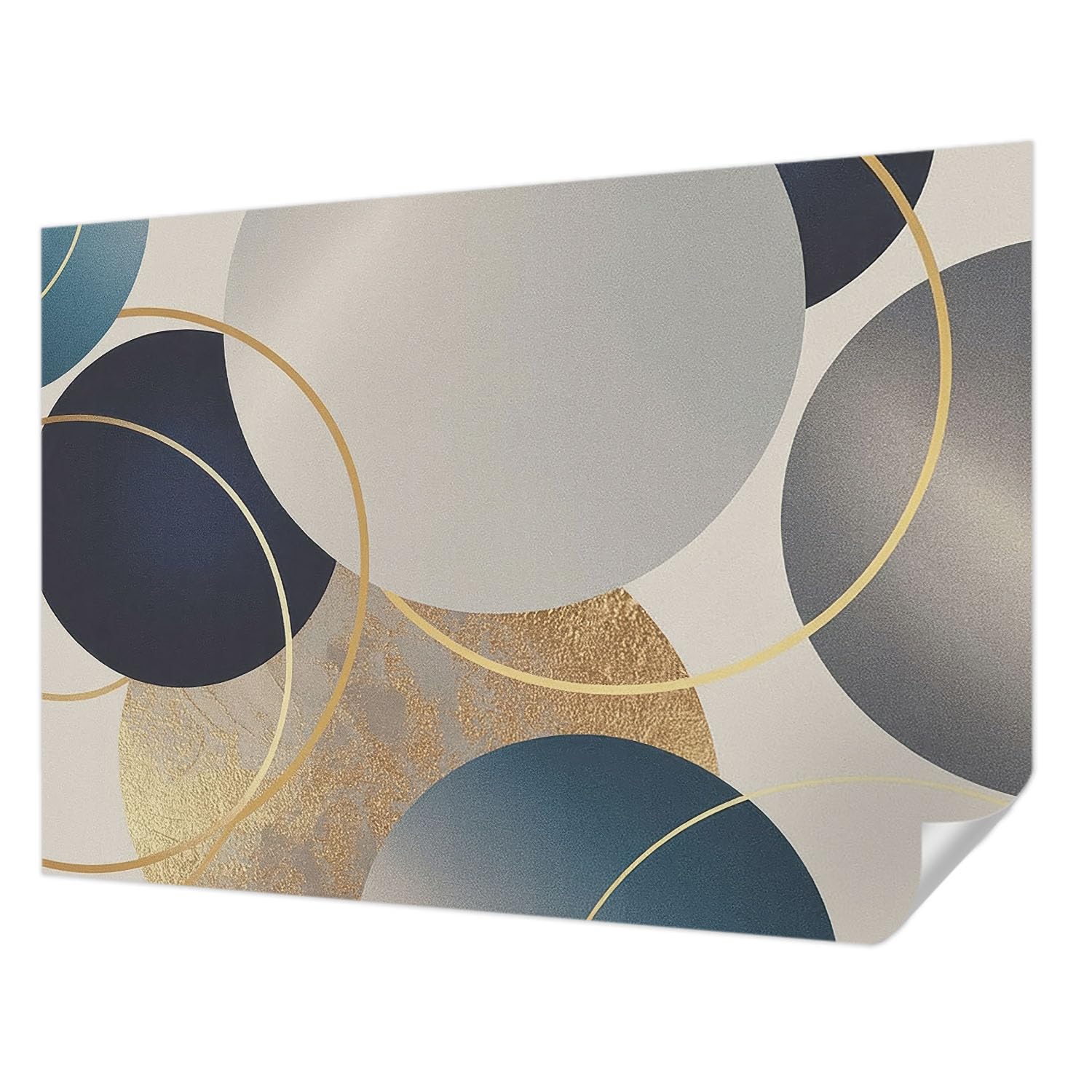 Papier peint adhésif cercles créatifs 208x146 cm Tulup pour mur de salon