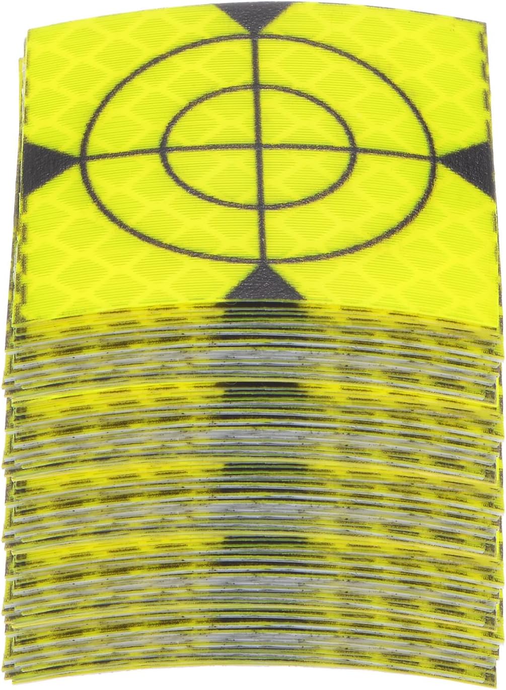 sourcing map 100pcs Survey Reflector Sheets 40x40mm Self-adhesive Reflective Tape Survey Target Mark for Total Stations, Green