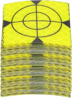 HARFINGTON 100pcs Survey Reflector Sheets 40x40mm Self-Adhesive Reflective Tape Survey Target Mark for Total Stations, Green