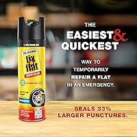 Vista 4 de Reparador de neumáticos Fix-A-Flat, 16 onzas, paquete de 2 Uso de emergencia Fórmula ecológica Para neumáticos estándar Ajuste universal