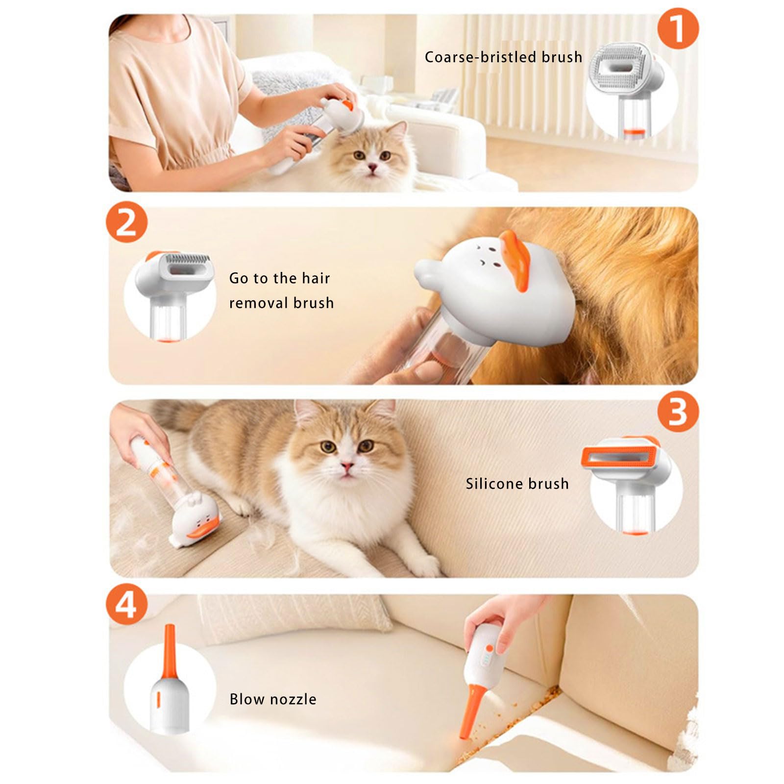 Cepillo quitapelos para perros, peine para cuidado y cuidado del de perros y gatos, para eliminar pelos, limpieza, cepillo de baño y secado