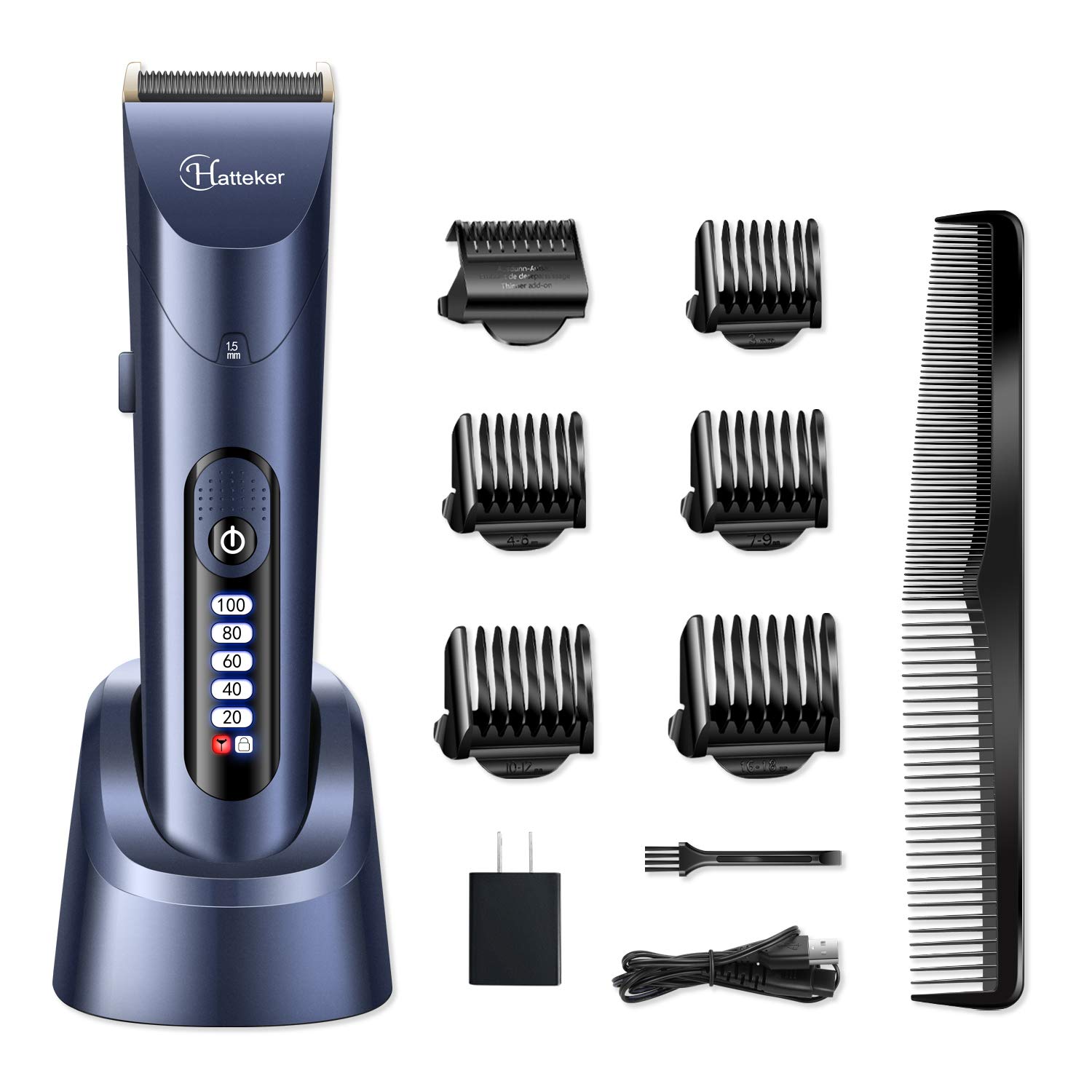 Hatteker Hair Clippers For Men Cordless Hair Trimmer Beard Trimmer