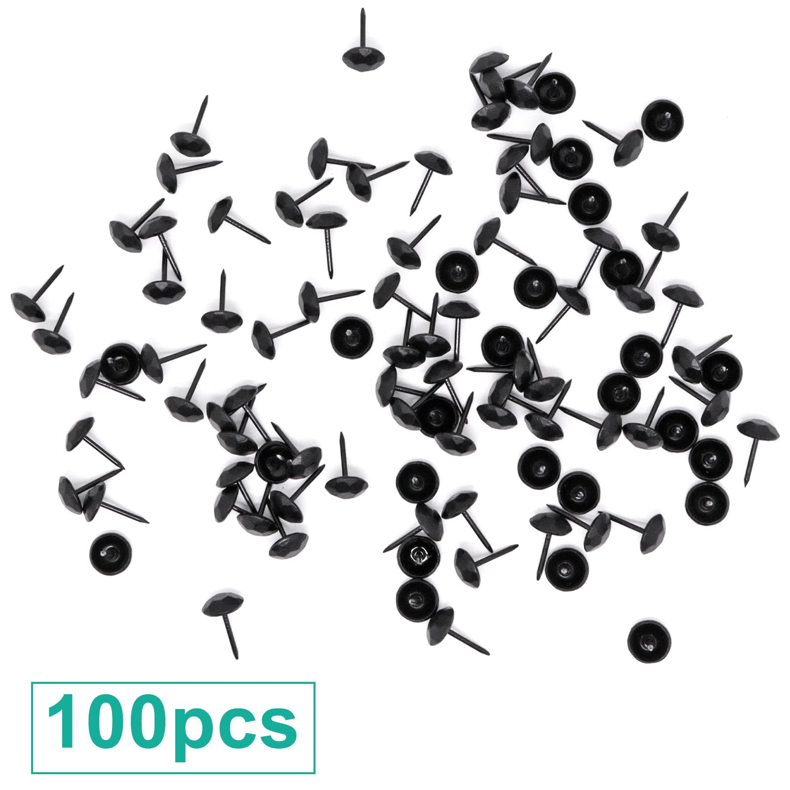 Vintage Upholstery Tacks - 100 Matte Black Decorative Nails -3 Vintage Upholstery Tacks - 100 Matte Black Decorative Nails -3