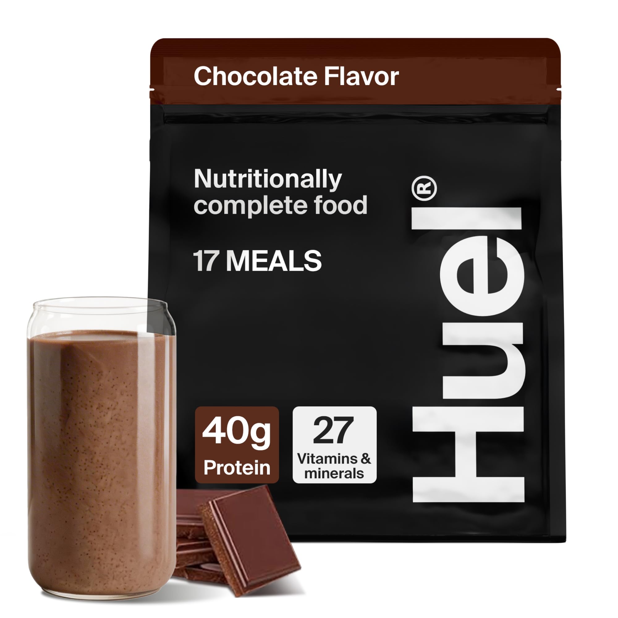 Huel Black Edition | Chocolate 40g Vegan Protein Powder | Meal Replacement