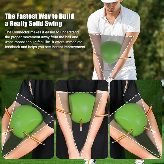 The Connector Golf Training Aid - Golf Swing Trainer Aid for Posture Correction Practice, Suitable for Golfers of All Levels Looking to Improve Overall Game
