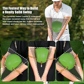 The Connector Golf Training Aid - Golf Swing Trainer Aid for Posture Correction Practice, Suitable for Golfers of All Levels Looking to Improve Overall Game