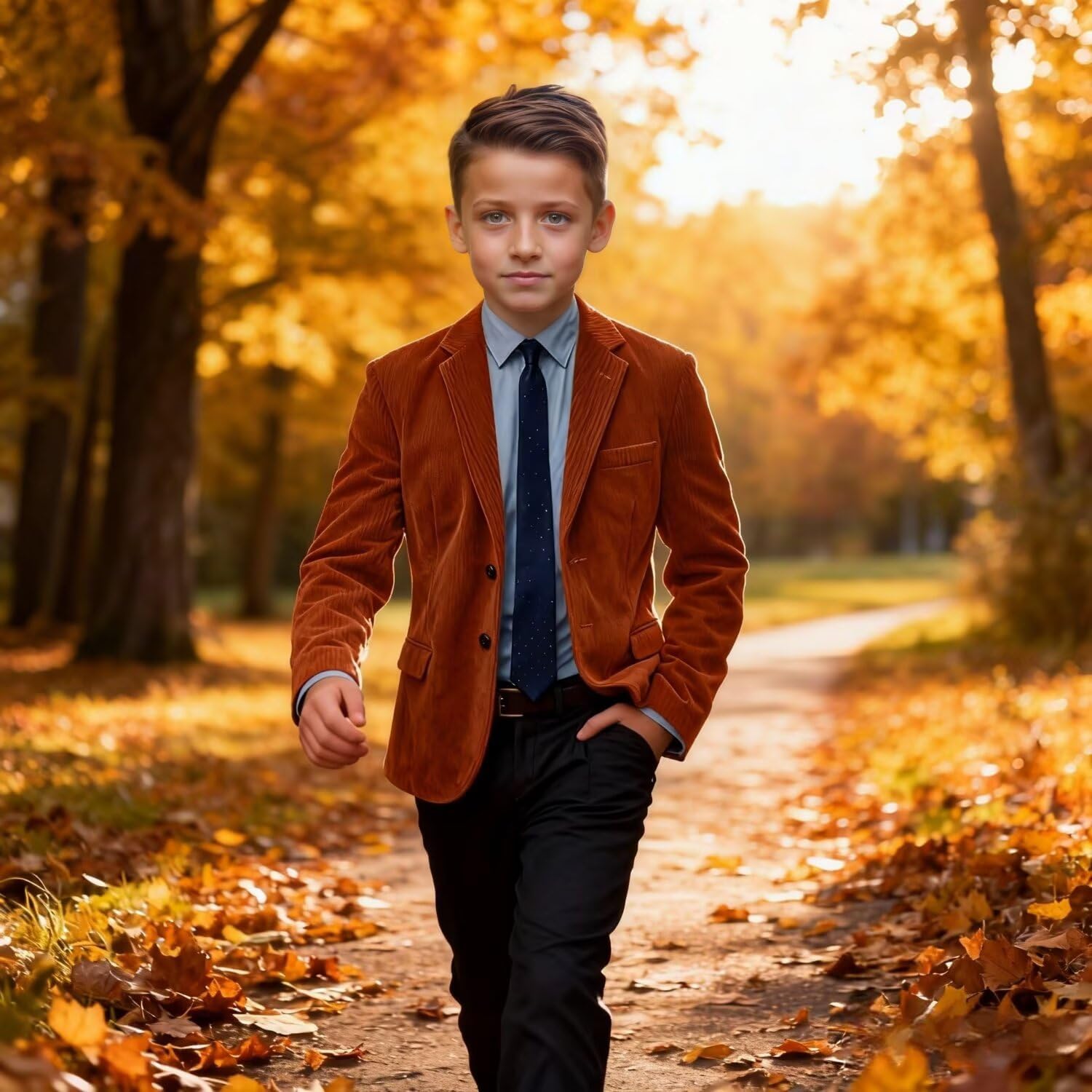 Corduroy Blazer Jacket for Boys Sport Coat Autumn Winter Coats for Boys Kids Homecoming Family Wedding Prom Party
