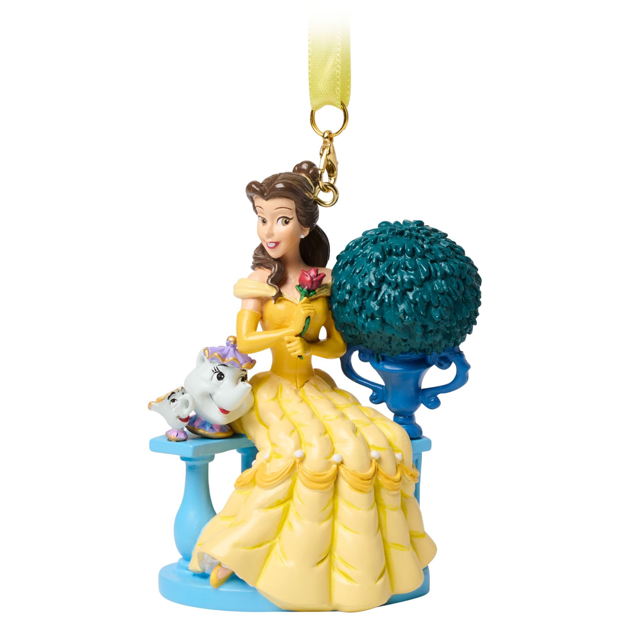 Disney Store Official Belle Sketchbook Ornament, Beauty and the Beast, Christmas Tree Decoration Suitable for Hanging or Freestanding, 9cm / 3.5"