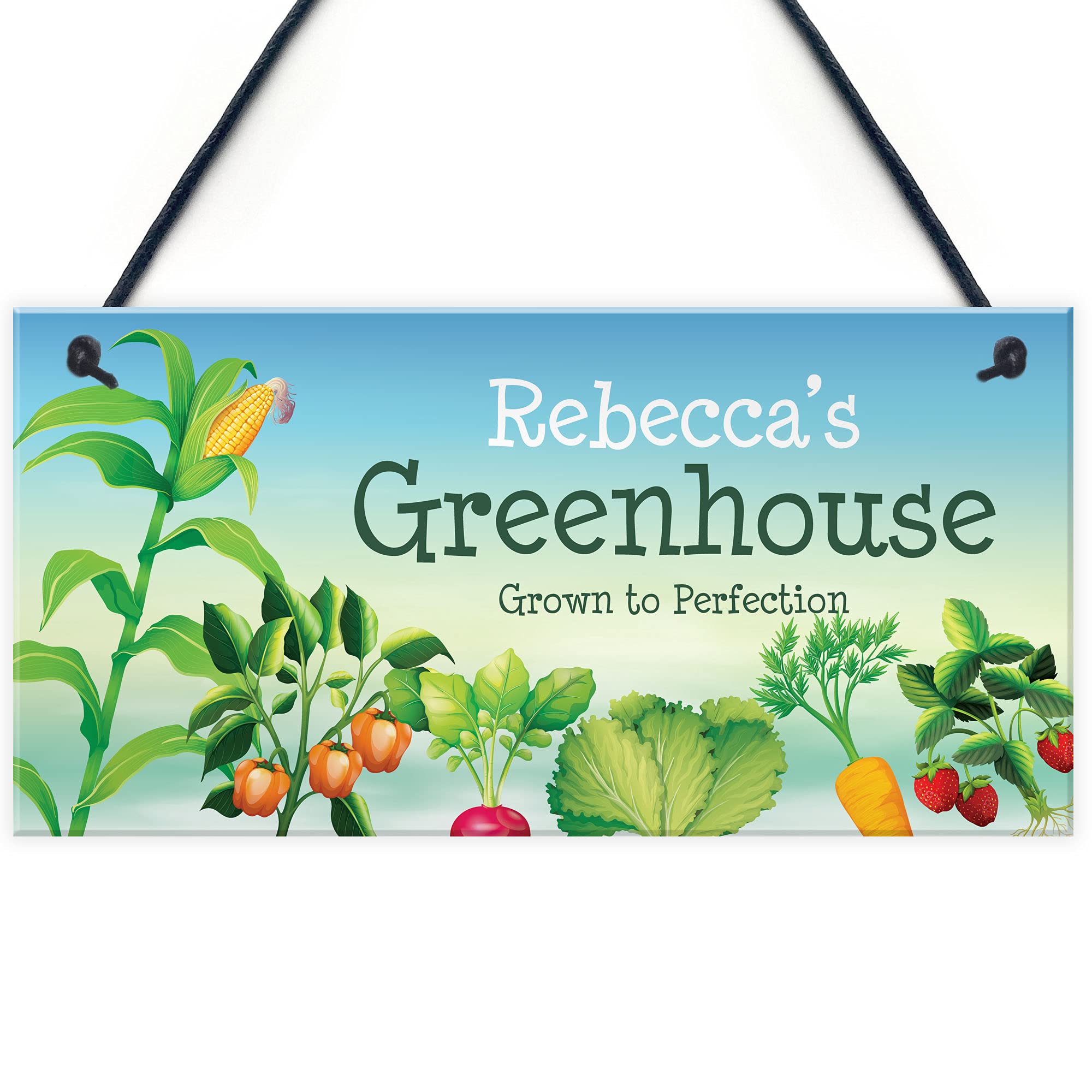 Personalised Greenhouse Sign for Garden Shed Outdoor Plaque Home 200 x 100 mm High Grade PVC