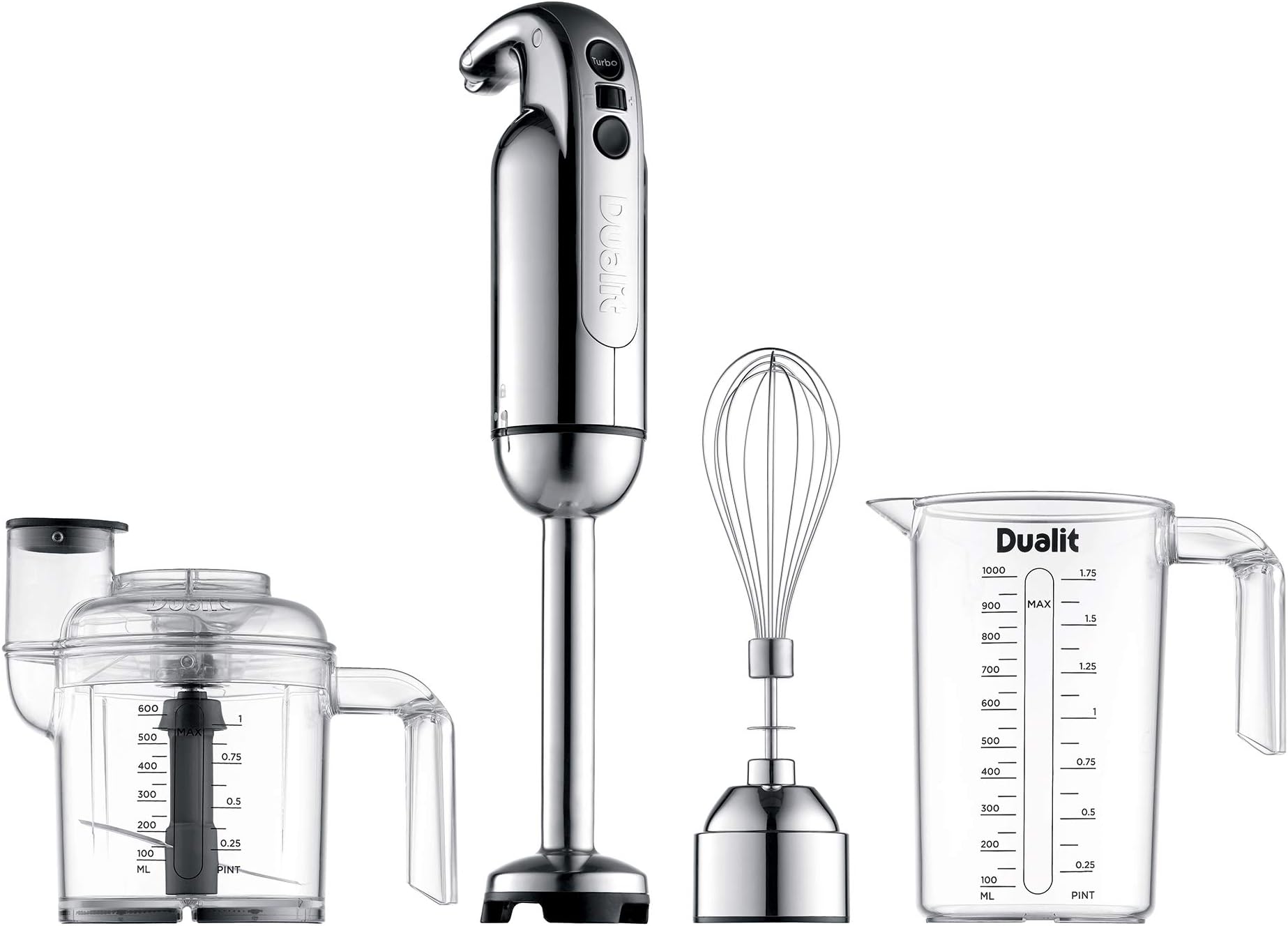 Dualit Hand Blender Set Handheld Stick Blender With Chopping Bowl