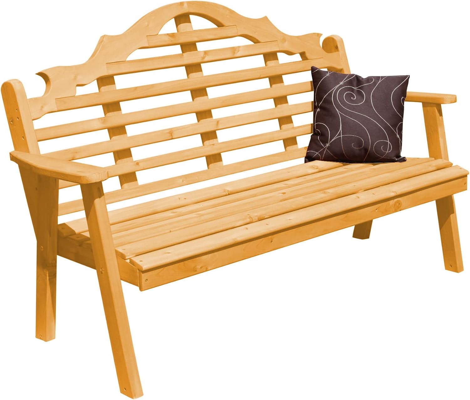 Furniture Barn USA Pine 4' Marlboro Garden Bench, Black
