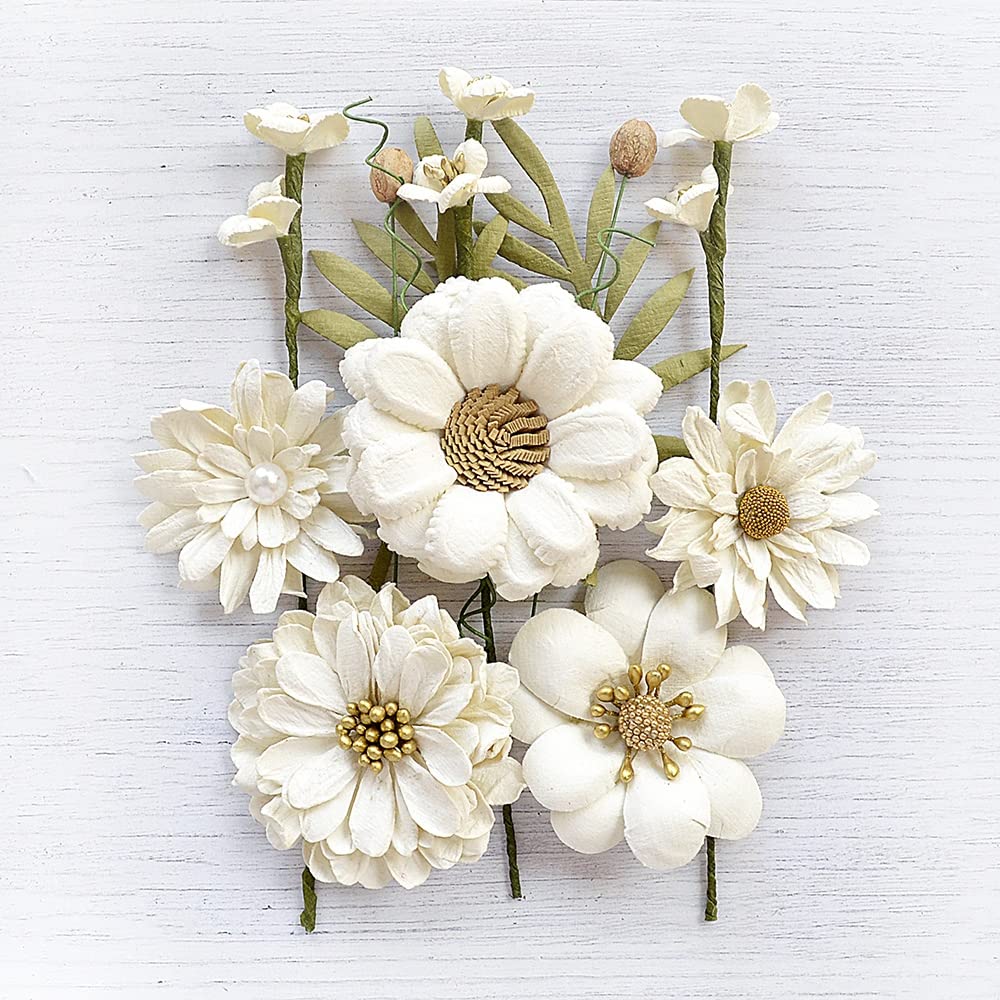 Little Birdie Amor Mio Heleen Handmade Mulberry Paper Flowers 12Pcs