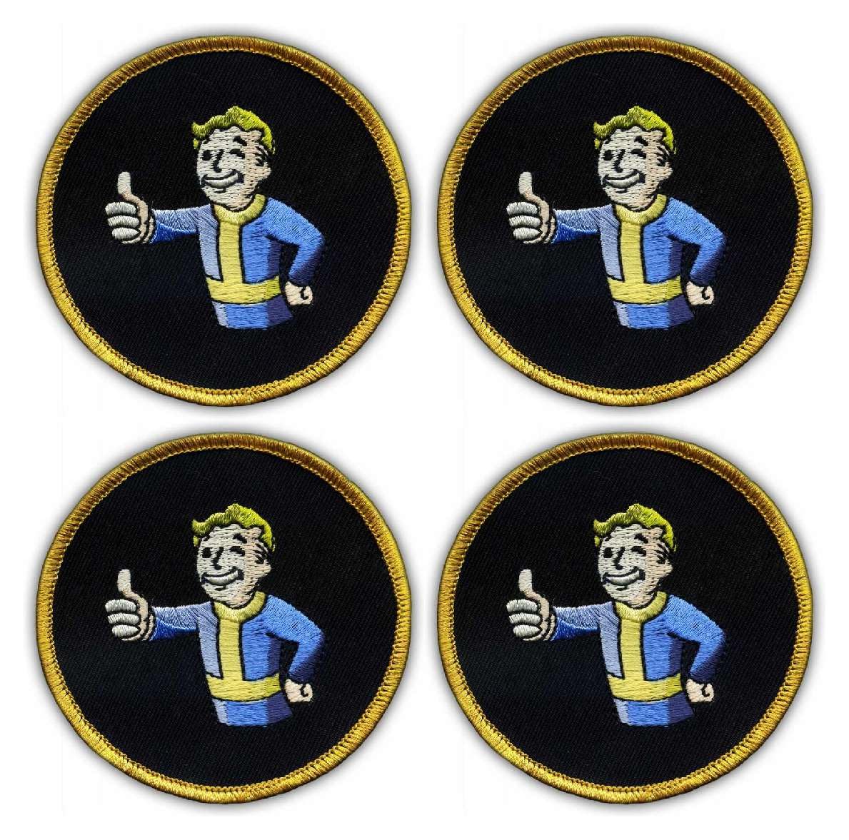 Écussons de qualité supérieure VaultBoy brodés noir finition Velcro haut de gamme