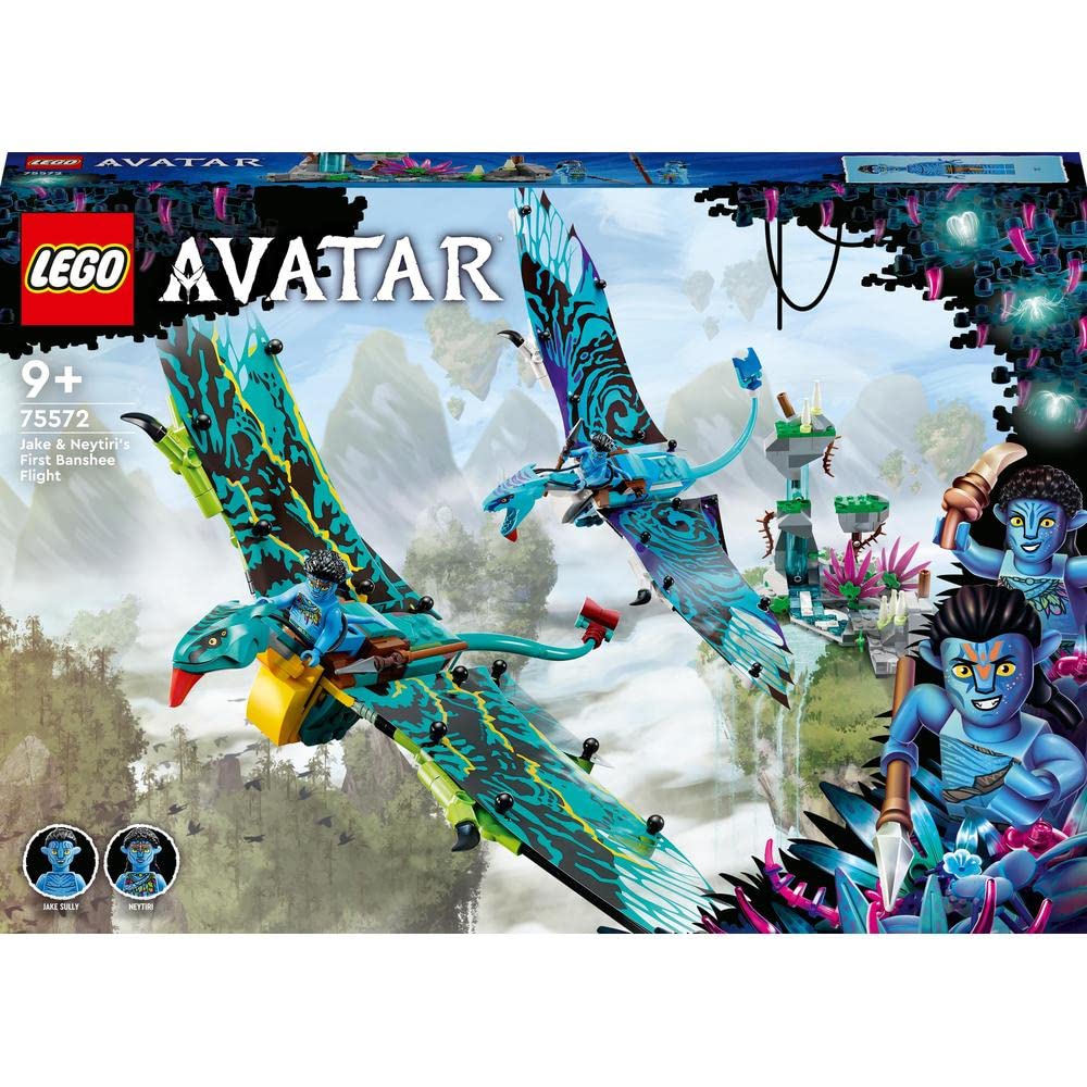 LEGO Avatar Le Premier Vol en Banshee de Jake et Neytiri - Jeu de Construction pour Enfants 2 Figurines Banshees à Collectionner - Jouet Aventure inspiré du Film - Idée Cadeau dès 9 Ans 75572