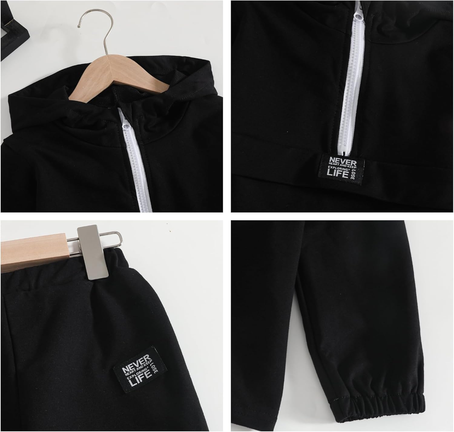 Kids Boys Clothes Color Blocking Hoodie Sweatshirts and Pant 2Pcs Fall Outfits Set Size 5-10 - Image 6