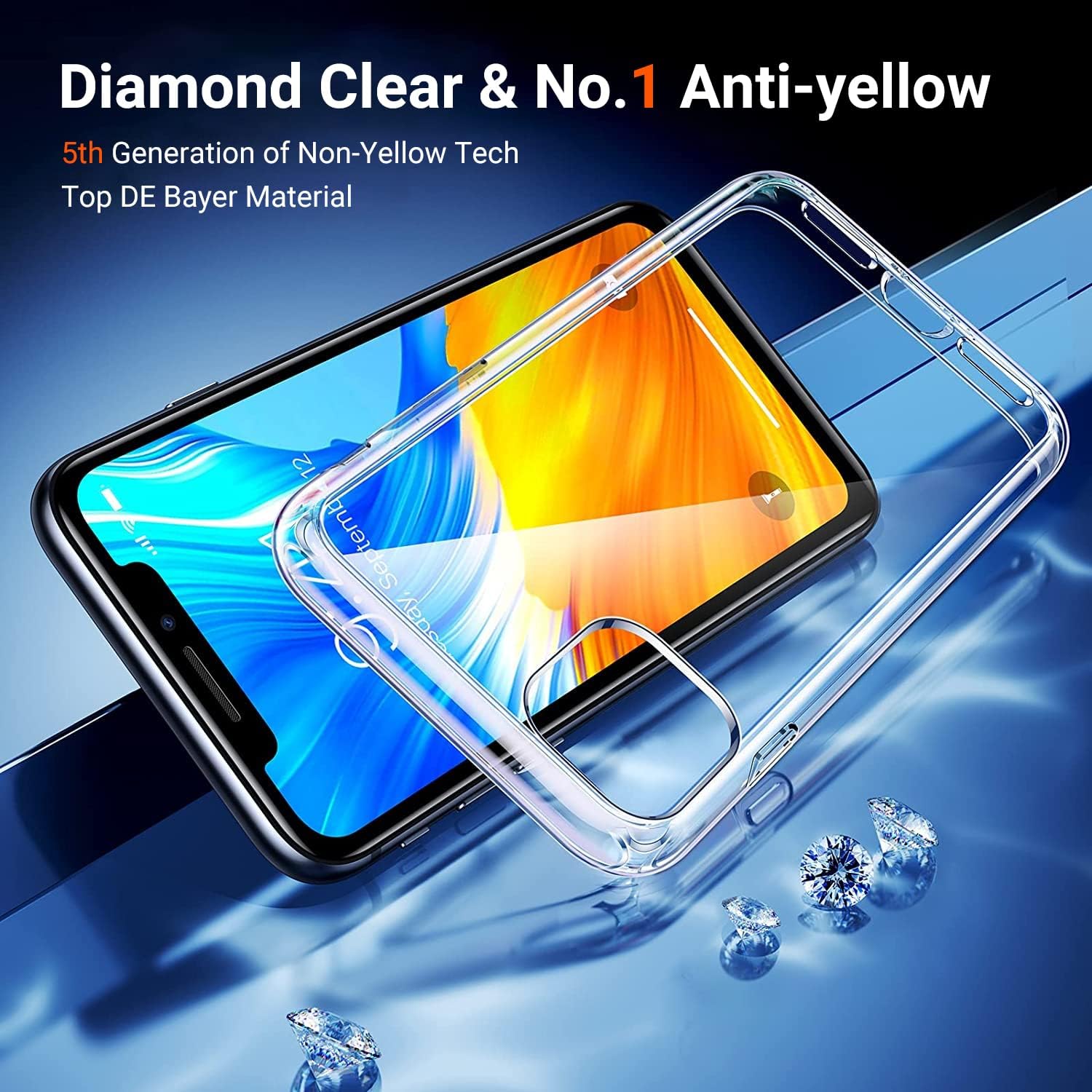 70% Off Everything TORRAS Diamonds Clear iPhone 11 Case, [Never Yellow] [Military Grade Drop Tested] Shockproof Protective Hard Phone Case Transparent Slim Thin Case, Frosted Black