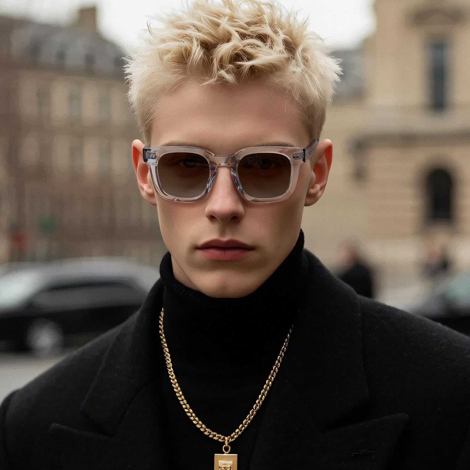 AVAWAY Polarized Sunglasses for Men Uv400 Protection Trendy Classic Acetate Square Outdoor Driving Sun Glasses AV279 - Image 3