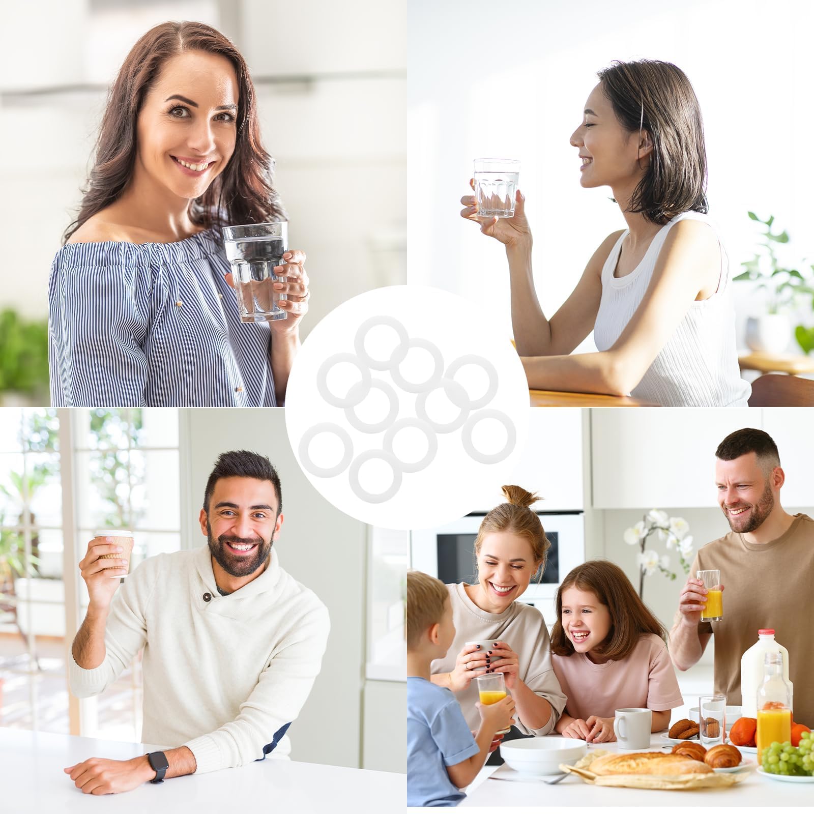 Uszczelka O-Ring Do Butelek PET Kompatybilna Z Sodastream D57 - Zamiennik Dla Uszczelki Pokrywy, Optymalizujący Wydajność Twojego Sprzętu Do Gazowania Wody(10 sztuk)