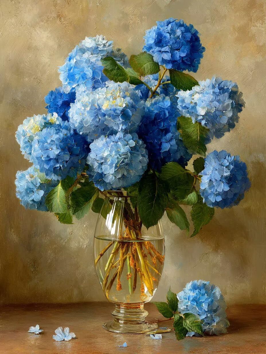 Puzzle pour Adults 5000 Pièces, Fleurs Bleues, Jigsaw Bois de YHPGL4-505