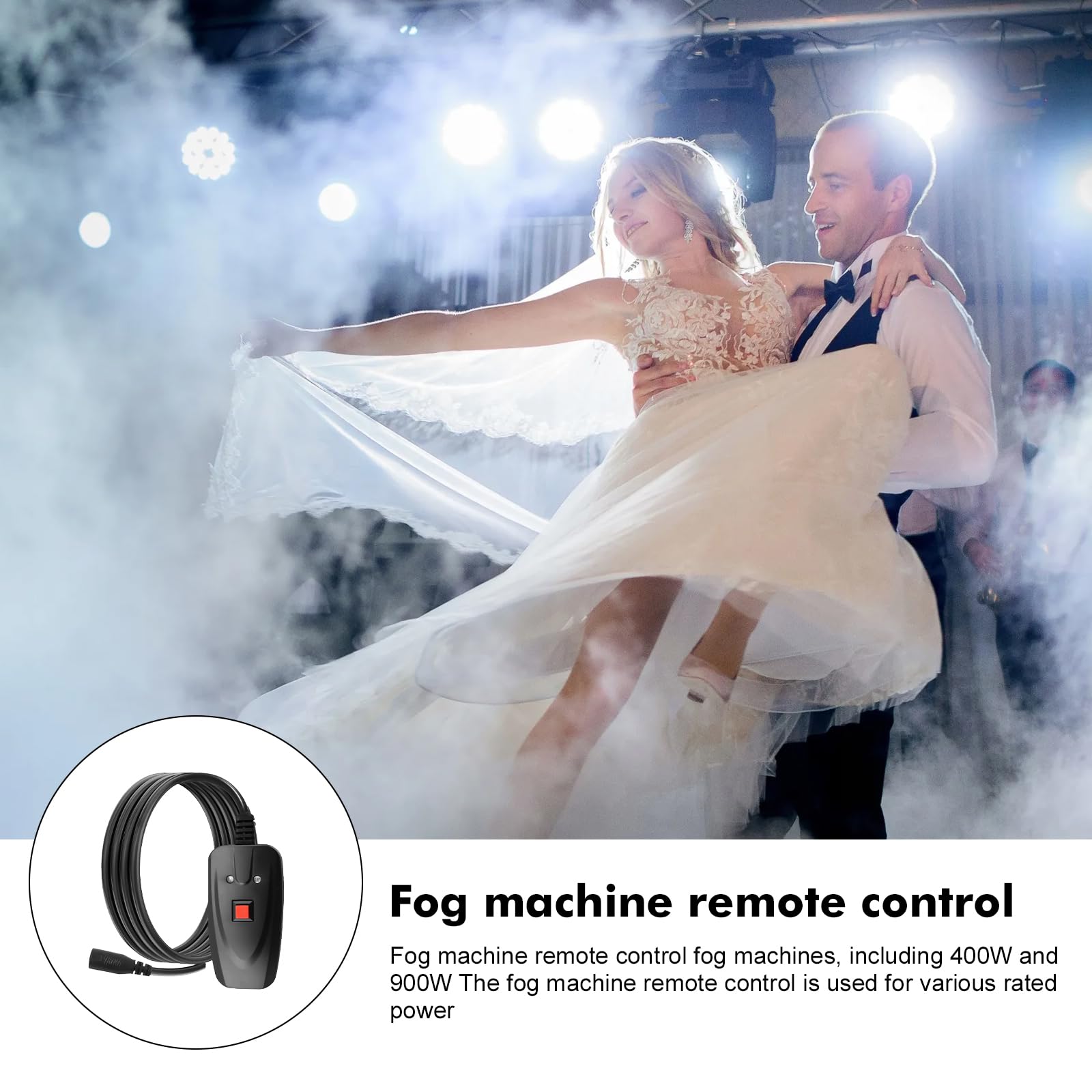 Controllo remoto portatile a 3 pin per macchina del fumo da 400 W, 900 W, 1500 W, telecomando per macchina del fumo, ricevitore per macchina del fumo, per Halloween, Natale, matrimoni, spettacoli