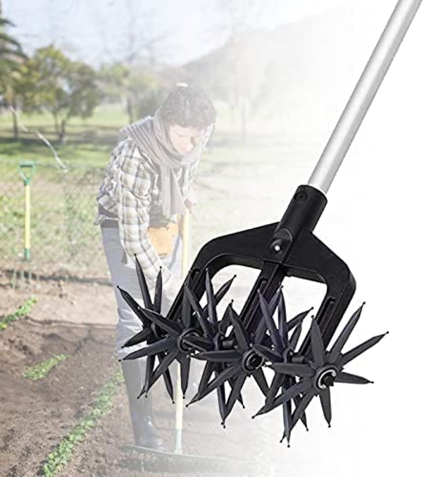Bor Cultivador De Jardín, Cultivador Ajustable Y Rotavator para Romper El Suelo para Césped, Huerto Y Huerto, para Césped, Huerto Y Huerto,YUYANAIAI