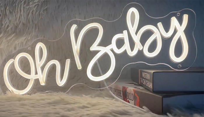 Oh Baby Neon Sign, Oh baby Light Up Sign USB Powered for Backdrop