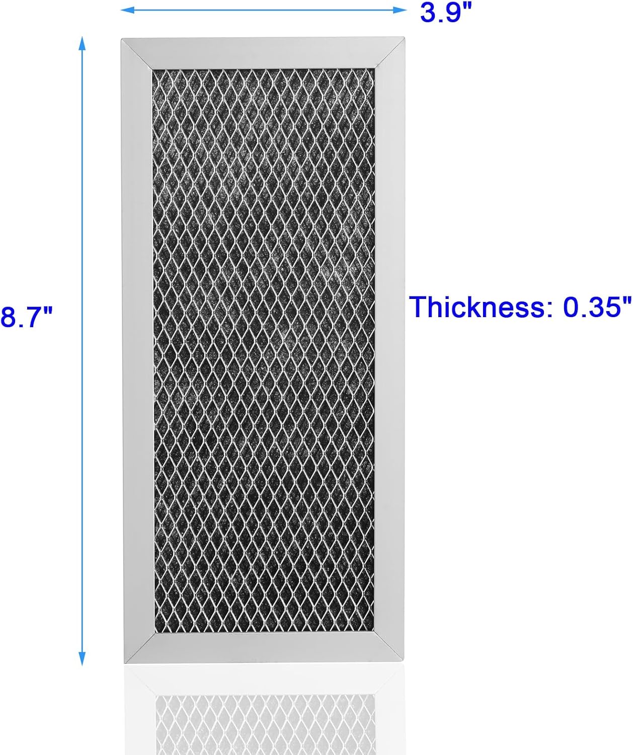 2 Pack WB02X10956 JX81H Microwave Charcoal Filter 8.67" x 3.95" Fit for WB02X11544 WB2X10956 Fits Samsung Carbon Filter