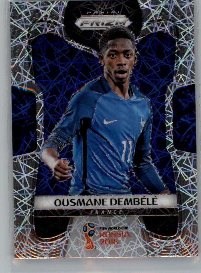 2018 Panini Prizm World Cup Prizms Lazer #85 Ousmane Dembele France Official Soccer Card in Raw (NM or Better) Condition