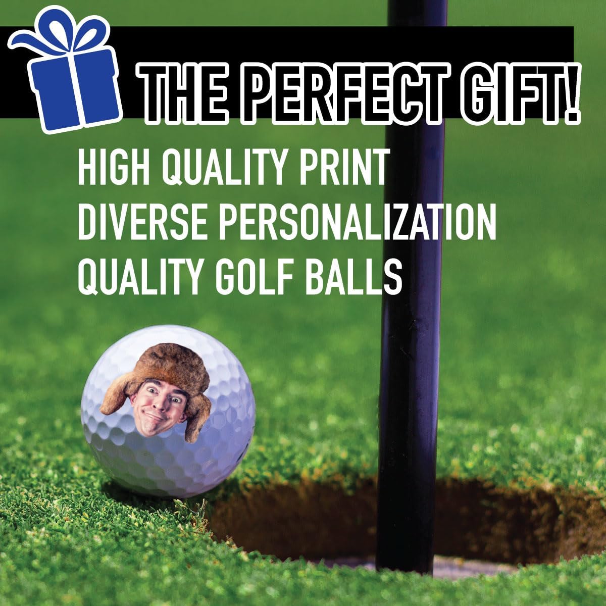 Custom Golf Balls, Personalized Golf Ball, Design Single or Double Sided, Upload Logo or Image, Customize with Text