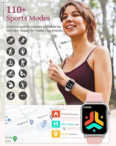 Miniatura 6 de AKUMAKA Relojes inteligentes para mujer (hacer llamadasresponder llamadas), Bluetooth 5.3 Android reloj inteligente para teléfonos, reloj de