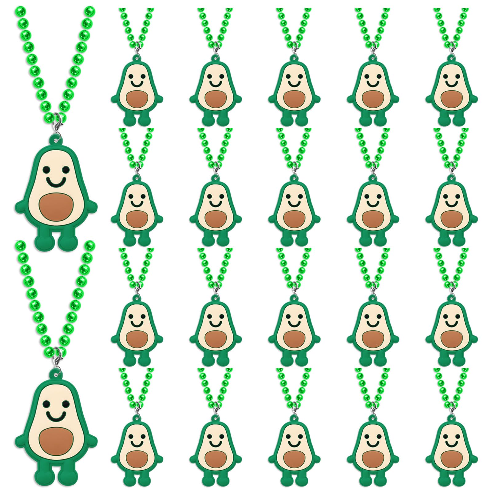 KeeStar 24 Pack Avocado Necklace Party Favors for Fruit Themed Baby Shower, Birthday Party Goodie Bag Fillers, School Carnival Rewards, Photography
