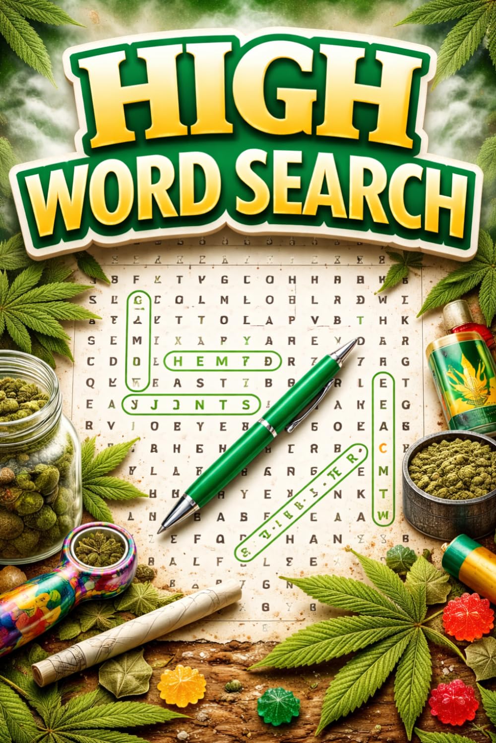 High Word Search: Relaxing & Fun Cannabis-Themed Puzzles for Adults | Chill, Focus & Enjoy Every Page