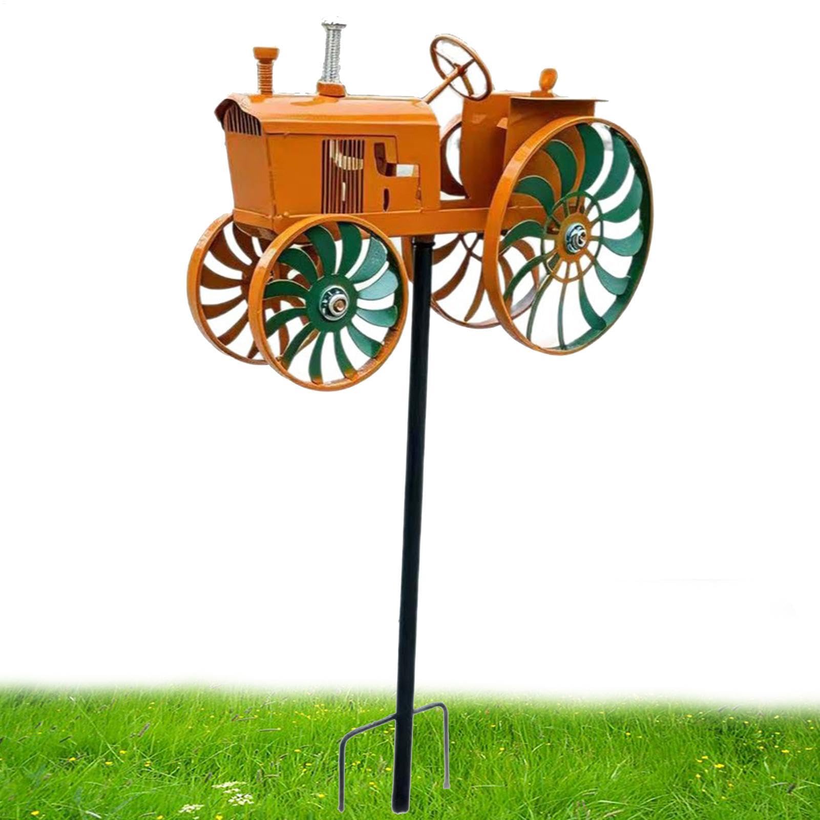 Wiatrówki ogrodowe - z palikiem odporne na warunki atmosferyczne wiatrak zewnętrzny, metalowe wiatraki do dekoracji ogrodu, na patio, werandę, ścieżkę, chodnik, park krajobrazowy, urodziny, święta