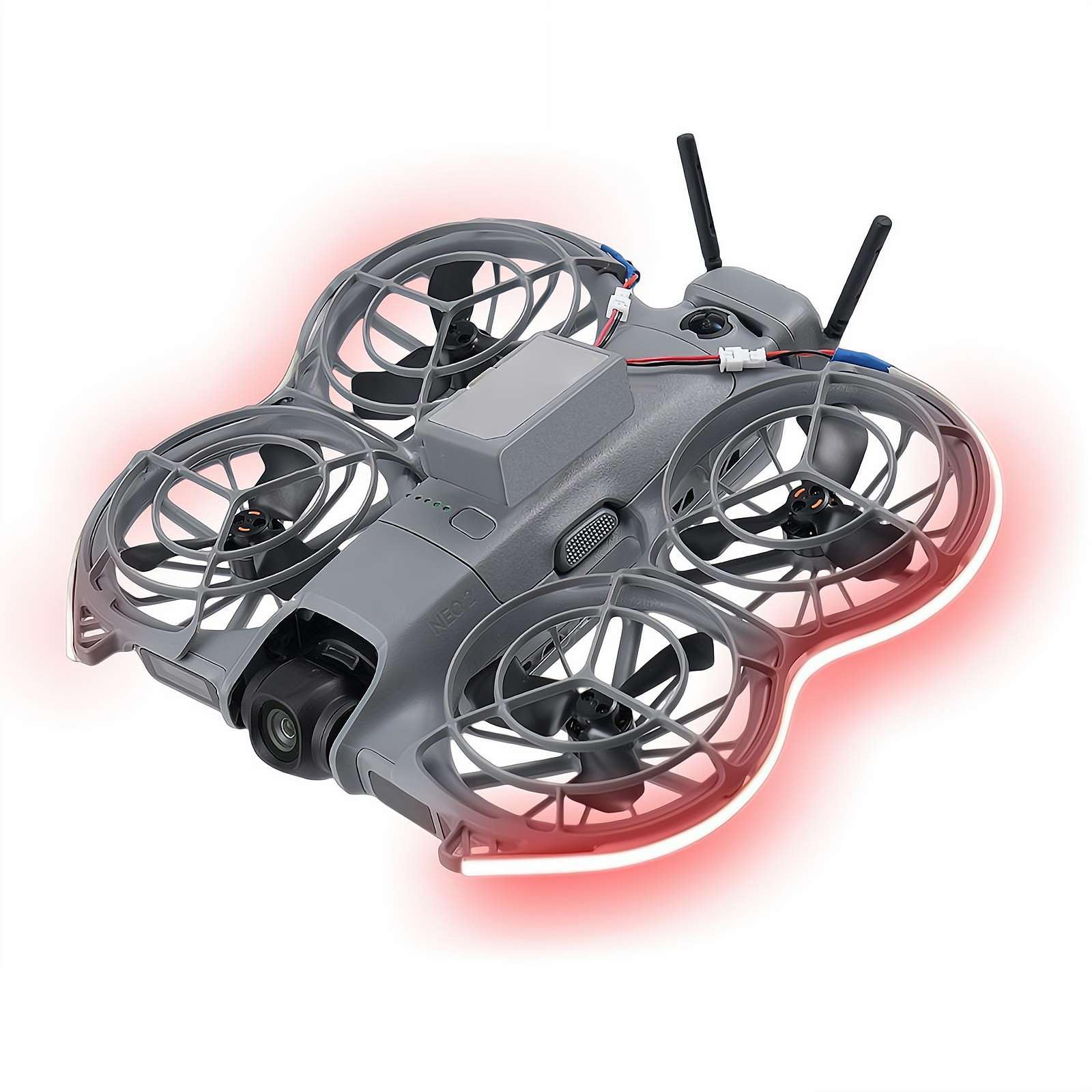 LED Strips for Avata 2 / Neo 2 Drone,High-Brightness Colorful Luminous Night Flight Warning Lights,Anti-Collision TPU Illuminated Bumper Bar Protection Guard,3-Level Brightness