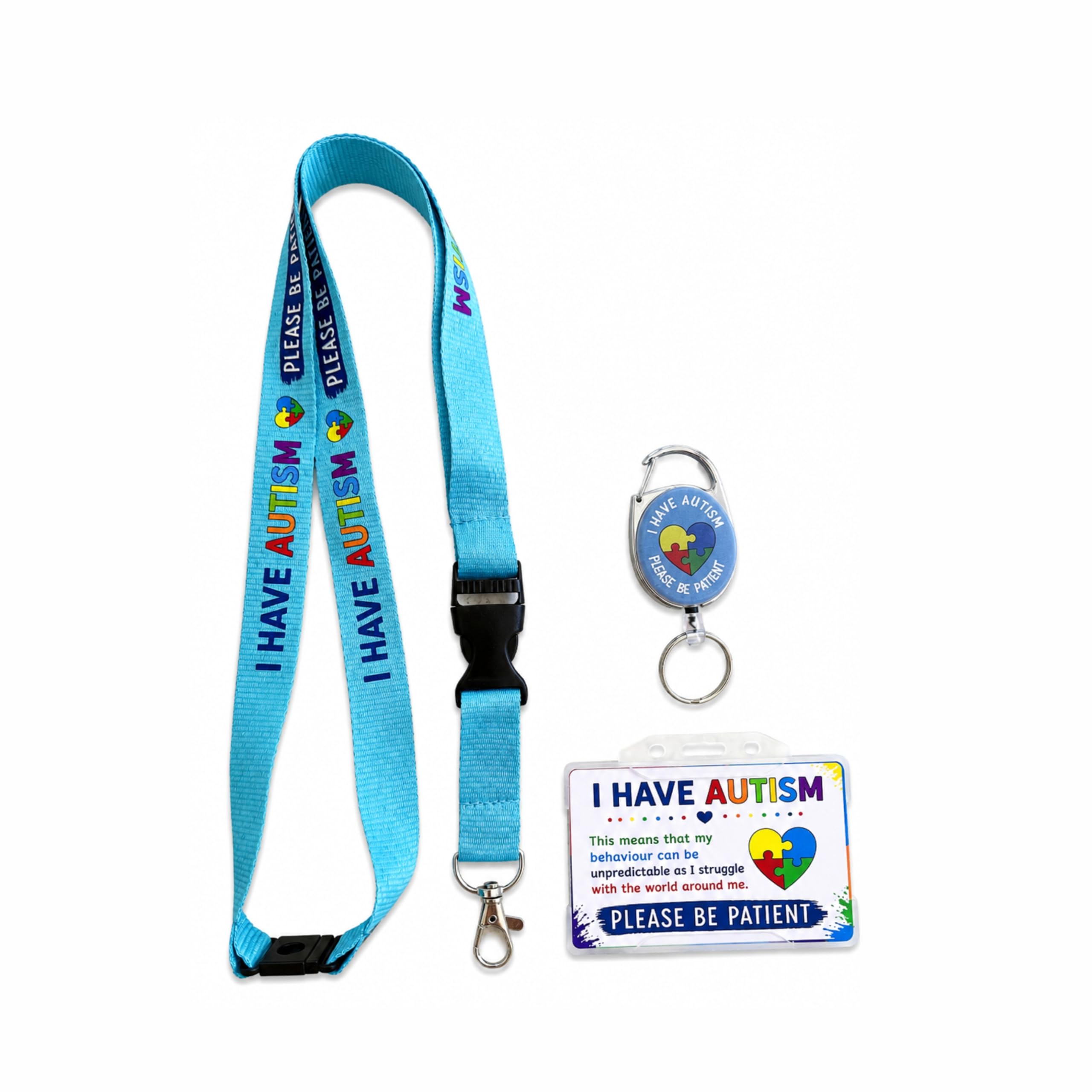I Have Autism Please Be Patient Lanyard Set ((I Have Autism Please be Patient Lanyard Set)