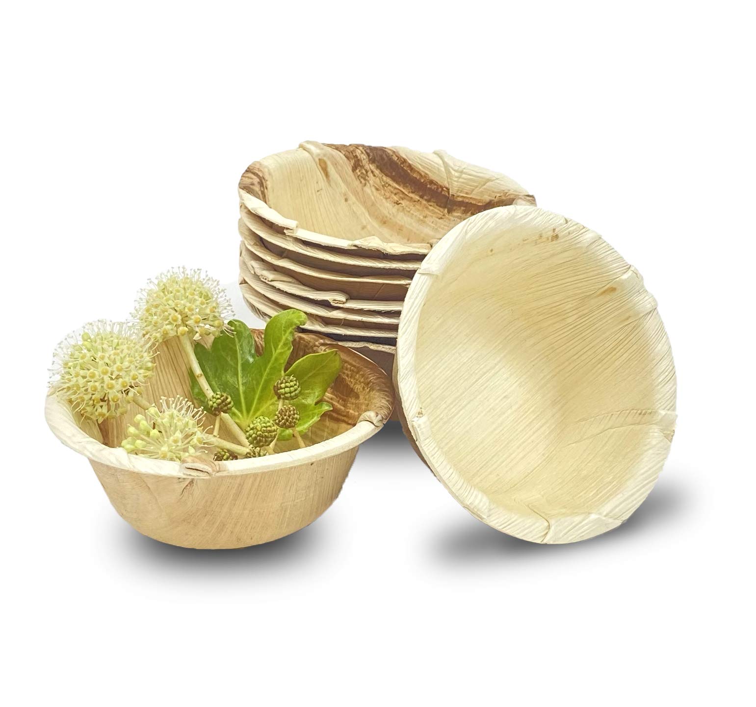 Sponsored Ad – Canapa King 25 pcs Disposable Palm Leaf Bowls | Eco-Friendly 5'' (14cm) Round Dessert Serving Bowl | Biodegradable Wooden Bowl for Hot & Cold Food | Heavy-Duty Salad Bowls