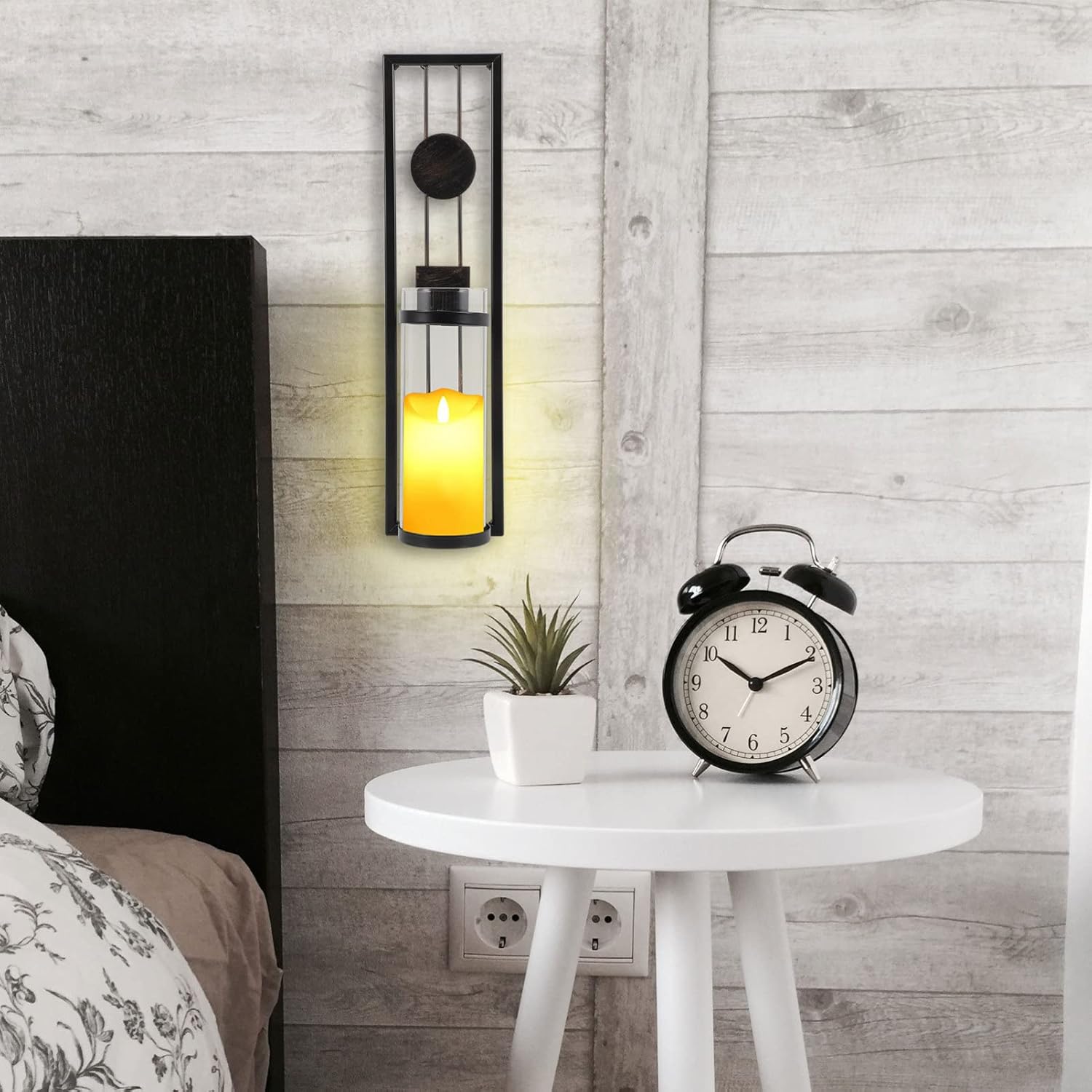 2pcs Chic Iron Wall Mounted Candle Holder Elegant Tealight Sconce for Home Decor Stylish Wall Decoration for Living Room Bathroom and Fireplace