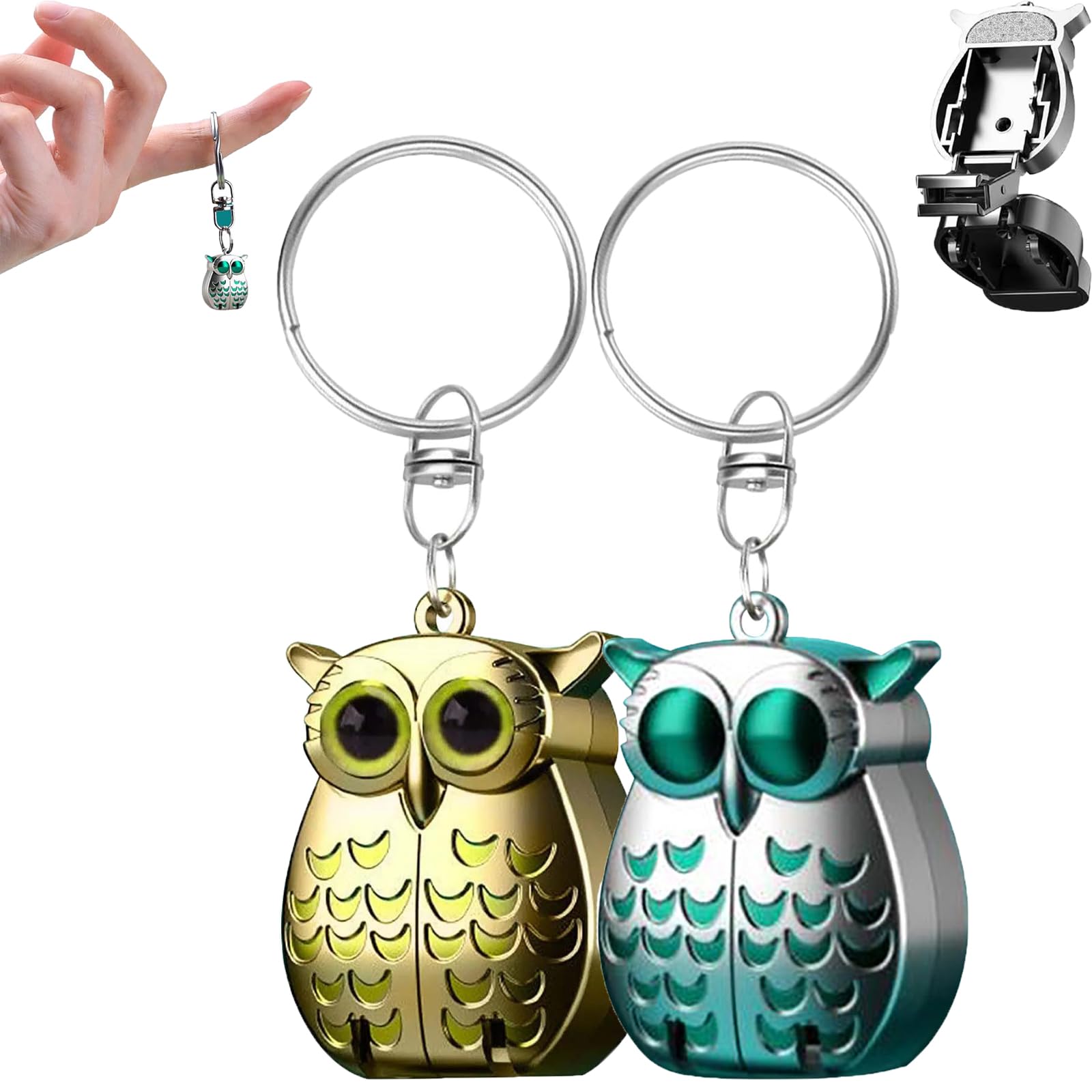 Owl Keychain Nail Clipper,German Professional Stainless Steel Foldable Mini Nail Clippers, 2-in-1 Foldable Owl Nail Clippers with Nail File, Manicure
