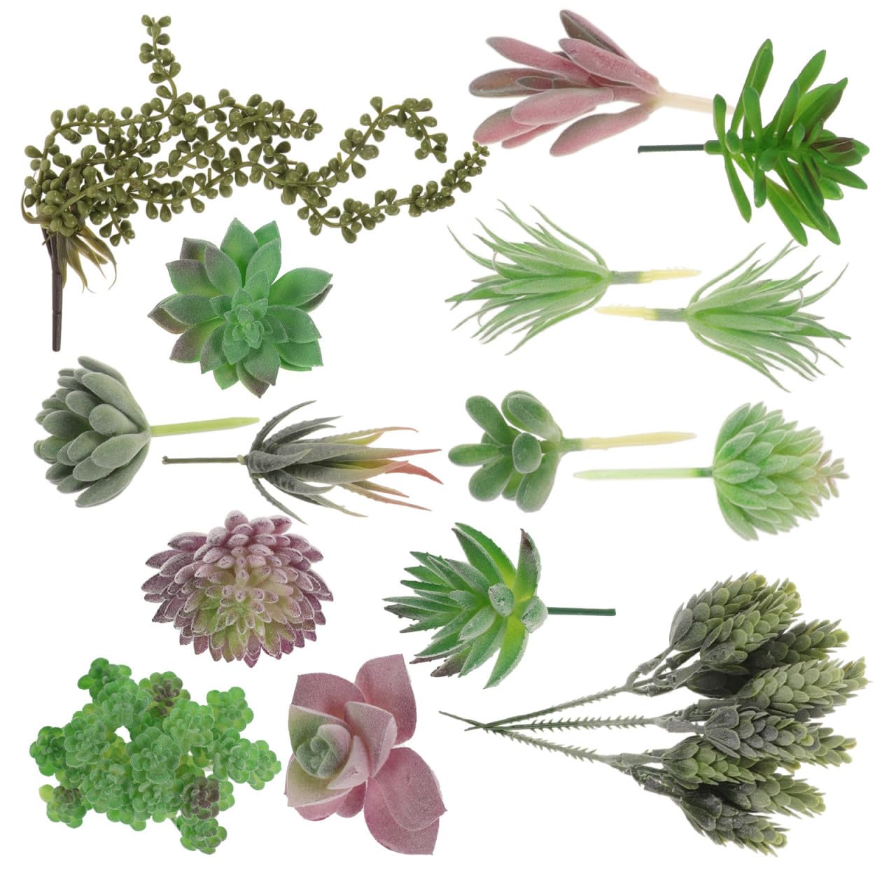 Ensemble de 14 plantes succulentes artificielles BETOOKY au design réaliste haut de gamme