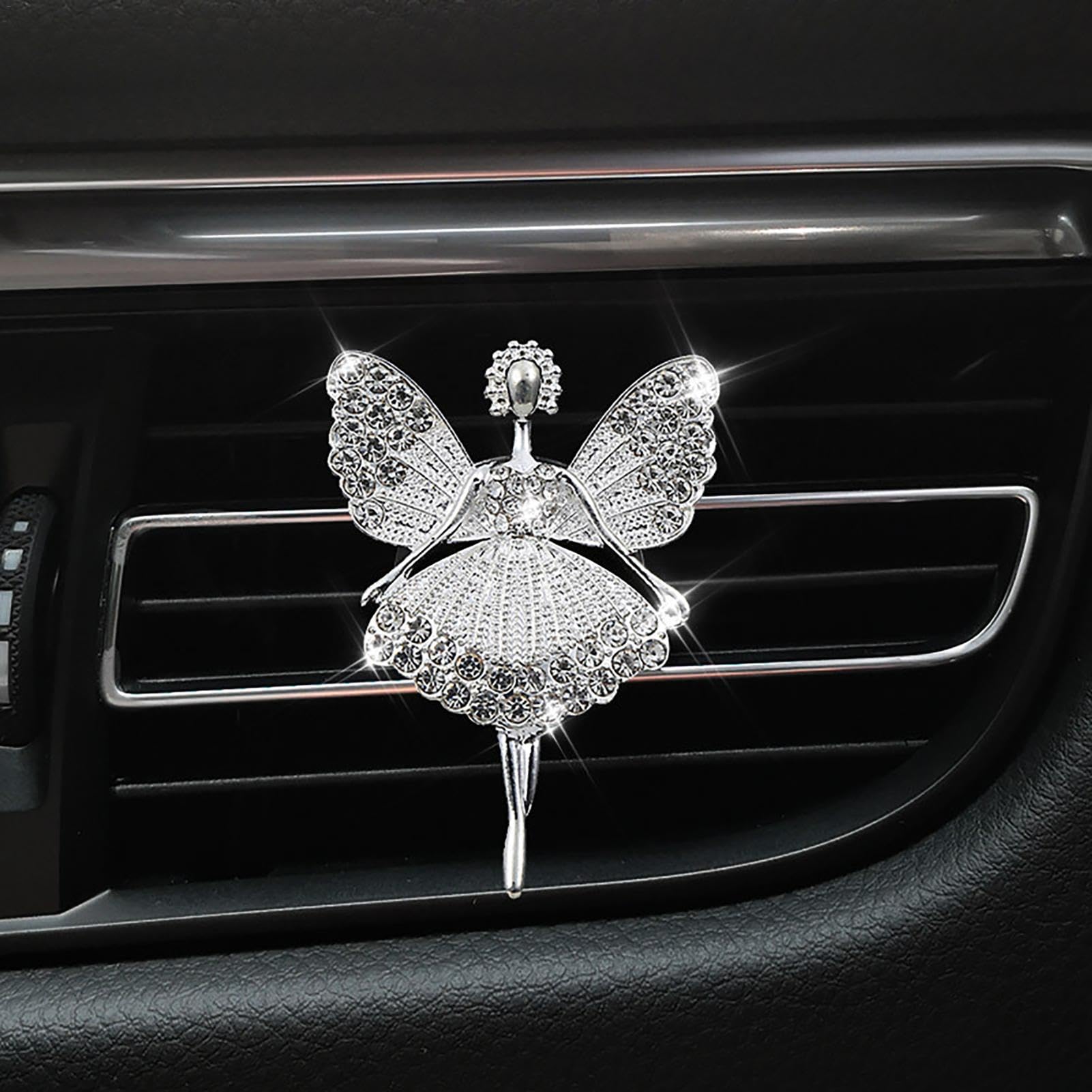 Clip per bocchetta 'aria per auto bling, clip per bocchetta 'aria per auto | Clip per profumo per auto - Clip decorativa per deodorante per auto, elegante decorazione per auto con strass, pe