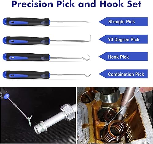 Miniatura 3 de Juego de herramientas de extracción de moldura automática, herramienta de extracción de panel de puerta, removedor de sujetadores, juego de ganchos